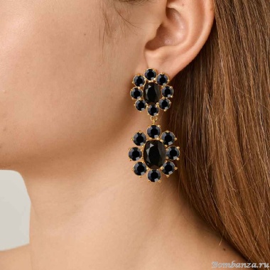Серьги Dyrberg Kern, LINA SG BLACK, 450072 Серьги Dyrberg Kern, LINA SG BLACK, 450072