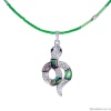 Колье Lanzerotti, Verde, жад, кристаллы, змея с гелиотисом, LZ-24.12-564 зеленый