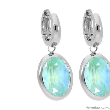 Серьги Qudo, Creole TIVOLA small (S/P) Silky sage delite, 310692 BL/S Серьги Qudo, Creole TIVOLA small (S/P) Silky sage delite, 310692 BL/S