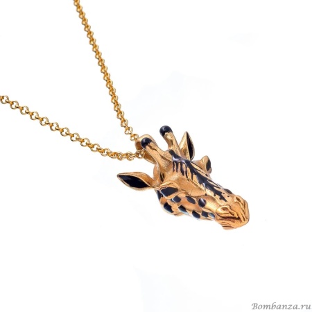 Колье Polina Firenze, жираф с эмалью, PF25.2-PE4295 золотистый