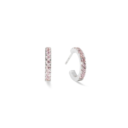 Серьги Coeur de Lion, Hoop Rose-Silver 15мм, 0146/23-1917