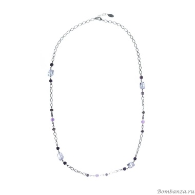 Колье Lanzerotti, Pervinca, с аметистом и кристаллами, LZ-22.05-130 сиреневый