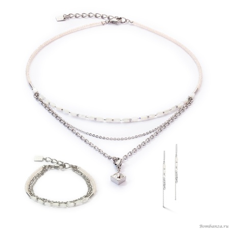 Браслет Coeur de Lion, White-Silver, 6005/30-1417. Германия