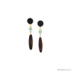 Серьги Nature Bijoux, Lagon noir, с рогом, говлитом и агатом, NB22.2-12-77500 черный Серьги Nature Bijoux, Lagon noir, с рогом, говлитом и агатом, NB22.2-12-77500 черный