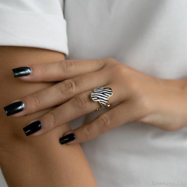 Кольцо Francesca Bianchi, разъемное, с эмалью, FB25.2-53E золотистый