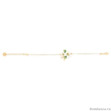 Браслет Franck Herval, Hana, с цветами и цветной эмалью, FH25.1-13-72932 белый