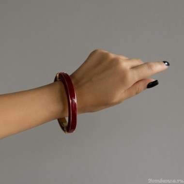 Браслет Francesca Bianchi, кафф, с эмалью, FB25.2-BF6 красный, 6см