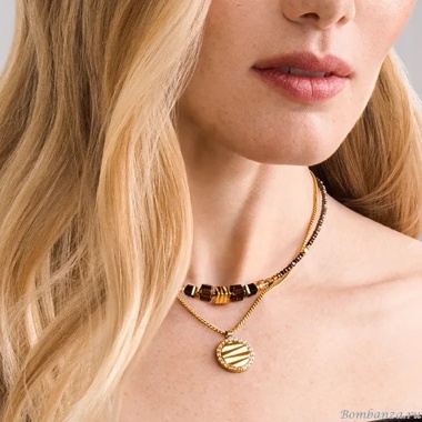 Колье Coeur de Lion, Beige-Gold, 2058/10-1016 Колье Coeur de Lion, Beige-Gold, 2058/10-1016
