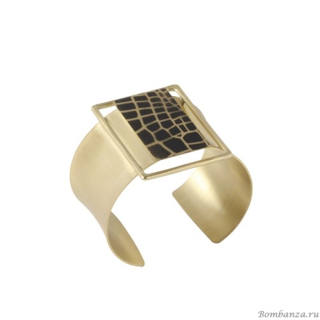 Браслет Katerina Vassou, Carmela, кафф, со змеиным принтом, KV23-307151GP черный