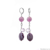 Серьги Lanzerotti, Iris, с кунцитом и кристаллами, LZ-26.03-092 сиреневый