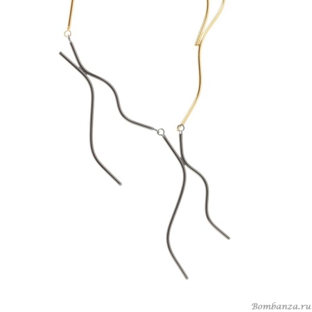 Колье Katerina Vassou, Willow, с изогутыми стержнями, KV23-306562 серебристый