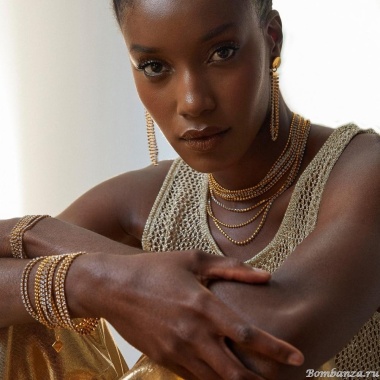 Колье VIDDA, Eternity, тройное, с кристаллами Swarovski, VD23.2-01778 янтарный