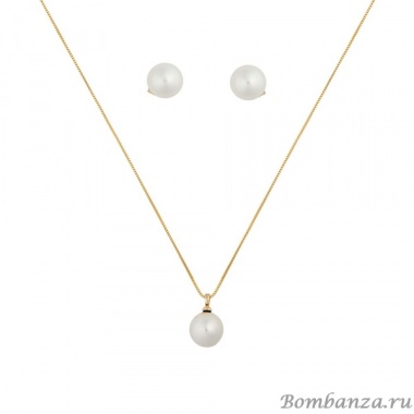 Комплект Possebon колье и серьги, White Pearl