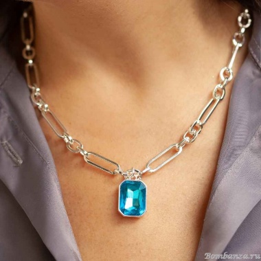 Колье Fiore Luna, Aquamarine, LN6095 S