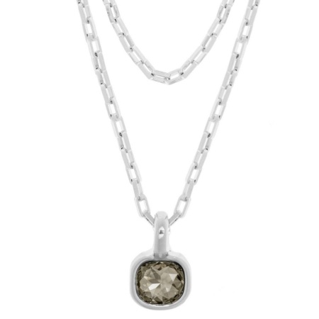 Колье VIDDA, Magna, двойное, с кристаллом Swarovski, VD25.2-02282 оливковый