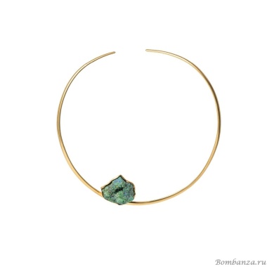Колье Katerina Vassou, Iris, гривна, с агатом, KV24.1-308994GGREEN зеленый Колье Katerina Vassou, Iris, гривна, с агатом, KV24.1-308994GGREEN зеленый