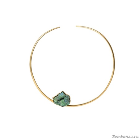 Колье Katerina Vassou, Iris, гривна, с агатом, KV24.1-308994GGREEN зеленый Колье Katerina Vassou, Iris, гривна, с агатом, KV24.1-308994GGREEN зеленый