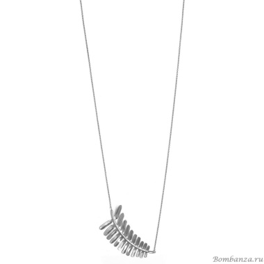 Колье ORI TAO, Fougere, цепь, лист папоротника, OT20.2-15-30523 серебристый