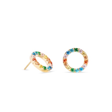 Серьги Coeur de Lion, Multicolor Gold, 2057/21-1516