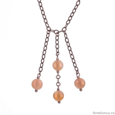 Колье Lanzerotti, Caramello, с лунным камнем, LZ-24.11-481 коричневый