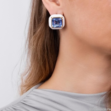 Серьги Moon Paris, с кристаллом, Mo-Y24.06-002 синий