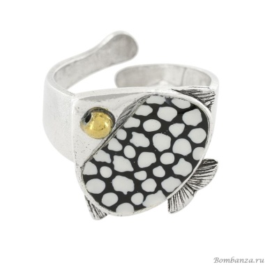 Кольцо TARATATA, Sushi, разъемное, со смолой и бусинами, TT-T25-06407-104 синий