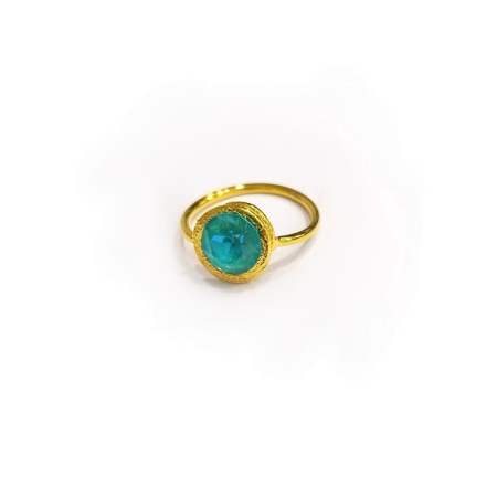 Кольцо Catherine Bijoux, Half moon, разъемное, с кристаллом, CB25.1-5355DG мятный