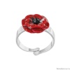 Кольцо TARATATA, Joli coquelicot, разъемное, со смолой и кристаллами, TT-T23-06412-103 красный