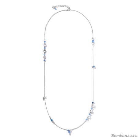 Длинное колье Crystals Silver-Blue 5066/10-0700
