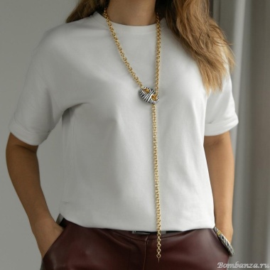 Колье Francesca Bianchi, с эмалью, FB25.2-15T золотистый