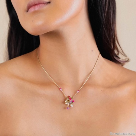 Колье Franck Herval, Estelle, с цветным бисером, FH24.2-15-64110 золотистый