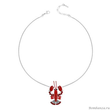 Колье TARATATA, Mr Lobster, с цветной смолой, бусинами и шнуром, TT-T24-04105-103 красный