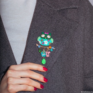 Брошь Shadore, Сова с домиком