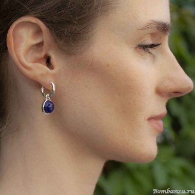 Серьги Fiore Luna, NATURAL LAPIS