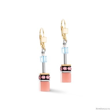 Серьги Coeur de Lion, Aqua-Apricot, 2838/20-2028 Серьги Coeur de Lion, Aqua-Apricot, 2838/20-2028