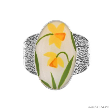 Кольцо TARATATA, Jonquille, разъемное, с узорами и цветной смолой, TT-W24-01402-10Y желтый