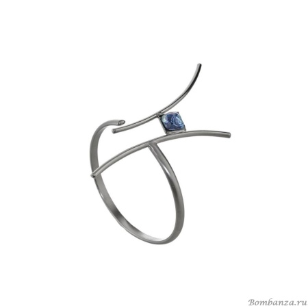 Браслет Katerina Vassou, Echo, кафф, с азуритом, KV23.2-305921B серебристый Браслет Katerina Vassou, Echo, кафф, с азуритом, KV23.2-305921B серебристый