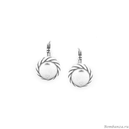 Серьги ORI TAO, Merida, крученые, OT24.2-12-32044 серебристый