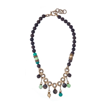 Колье Alcozer&J, с агатом и амазонитом, AL-C68JZ24-R коричневый