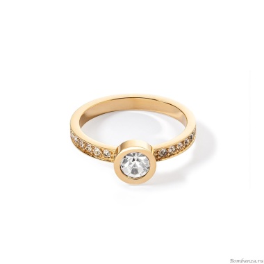 Кольцо Coeur de Lion, Crystal-Gold 18 мм 0228/40-1816 56 Кольцо Coeur de Lion, Crystal-Gold 18 мм 0228/40-1816 56