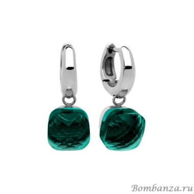 Серьги Qudo, Firenze emerald, 300093 G/S Серьги Qudo, Firenze emerald, 300093 G/S