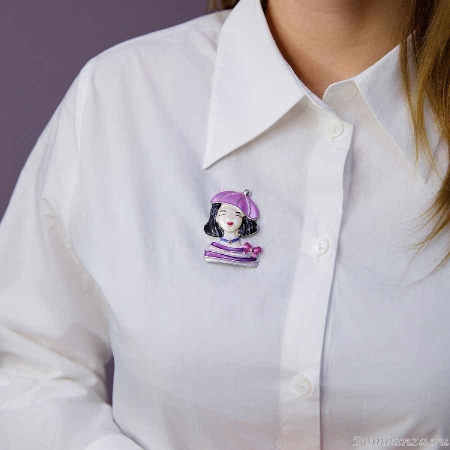 Брошь Shadore, Девочка в берете