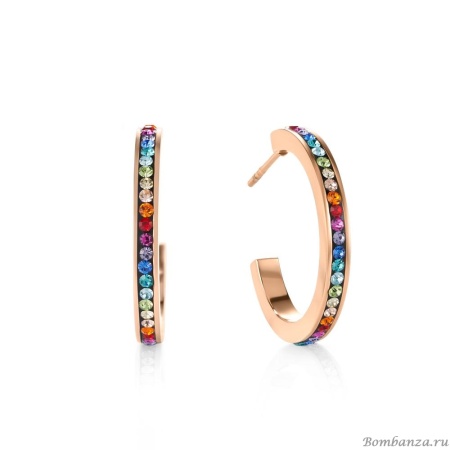 Серьги Coeur de Lion,  Multicolor-Rosegold 0139/21-1577. Германия