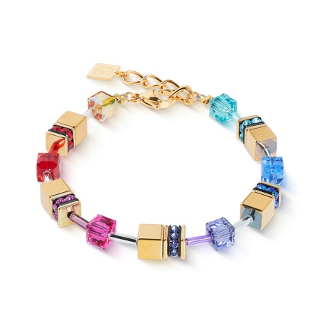 Браслет Coeur de Lion, Multicolour Rainbow-Gold, 3015/30-1535