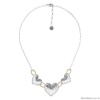 Колье ORI TAO, Alegria, с сердцами, OT24.1-15-31730 серебристый