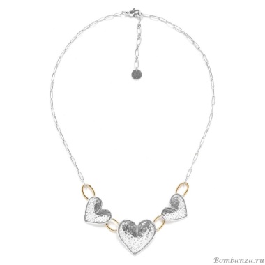 Колье ORI TAO, Alegria, с сердцами, OT24.1-15-31730 серебристый