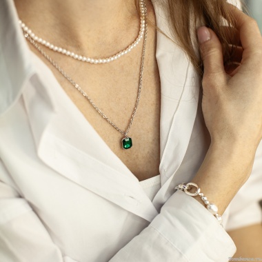 Колье Fiore Luna, EMERALD, BCN08992-07