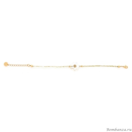 Браслет Franck Herval, Marguerite, с цветком из перламутра, FH25.1-13-72862 белый