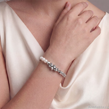 Браслет Coeur de Lion, White-Silver 2060/30-1417