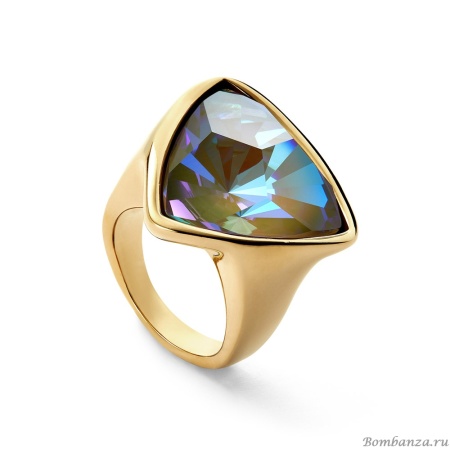 Кольцо UNOde50 Ser Camaleonica с кристаллом-хамелеоном, с золотом ANI0838MCLORO21